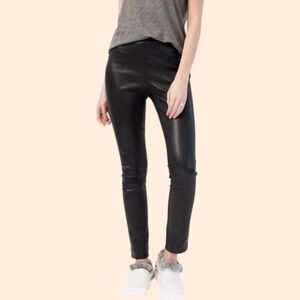 Rag Bone Black Leather Skinny Pants